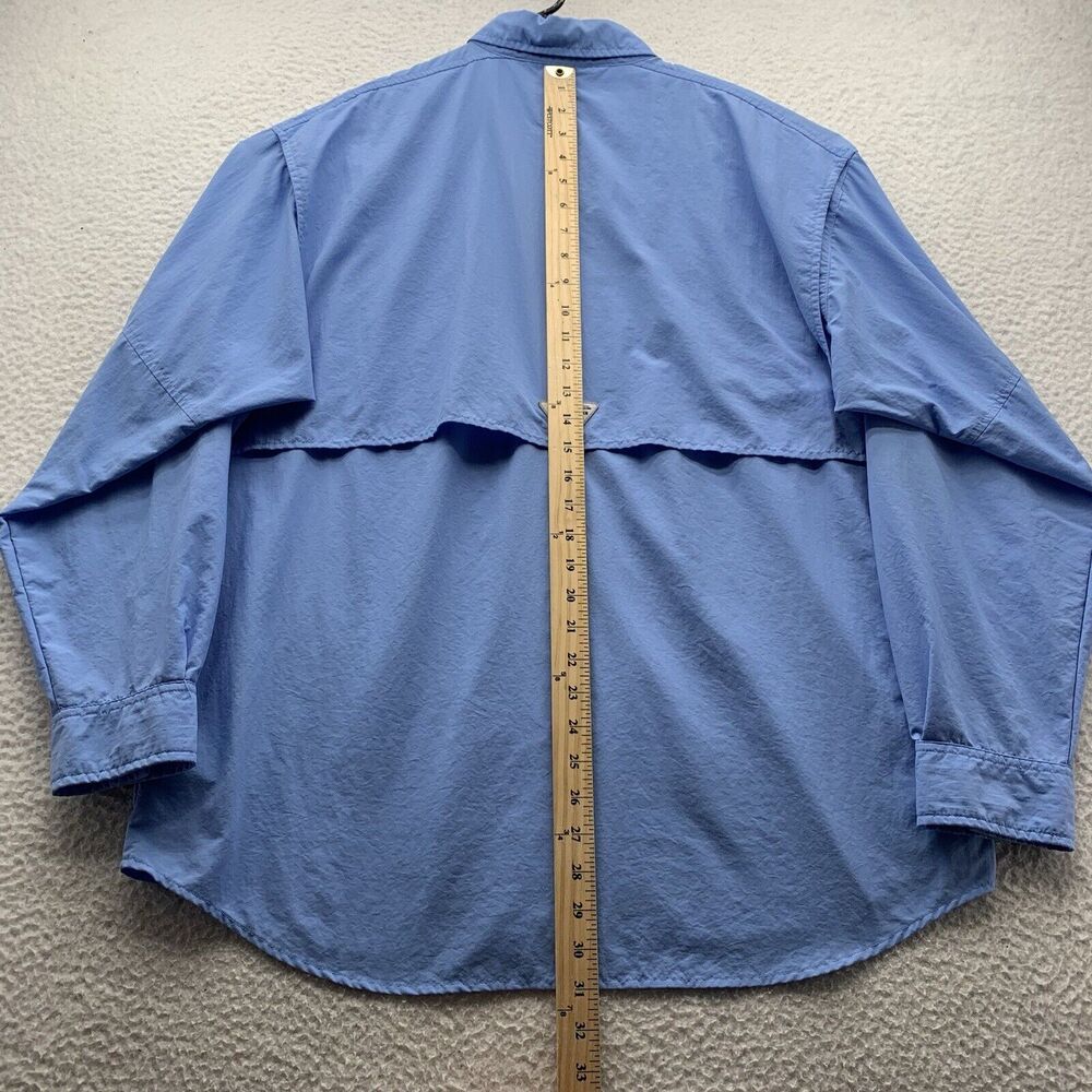 Columbia PFG Distant Water Button Up Shirt Mens XXL Blue Vented Fishing Outdoors - Picture 5 of 11